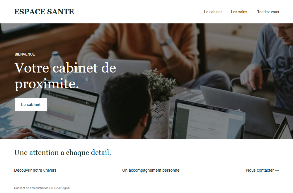 Concept de site web : Clinique Dentaire