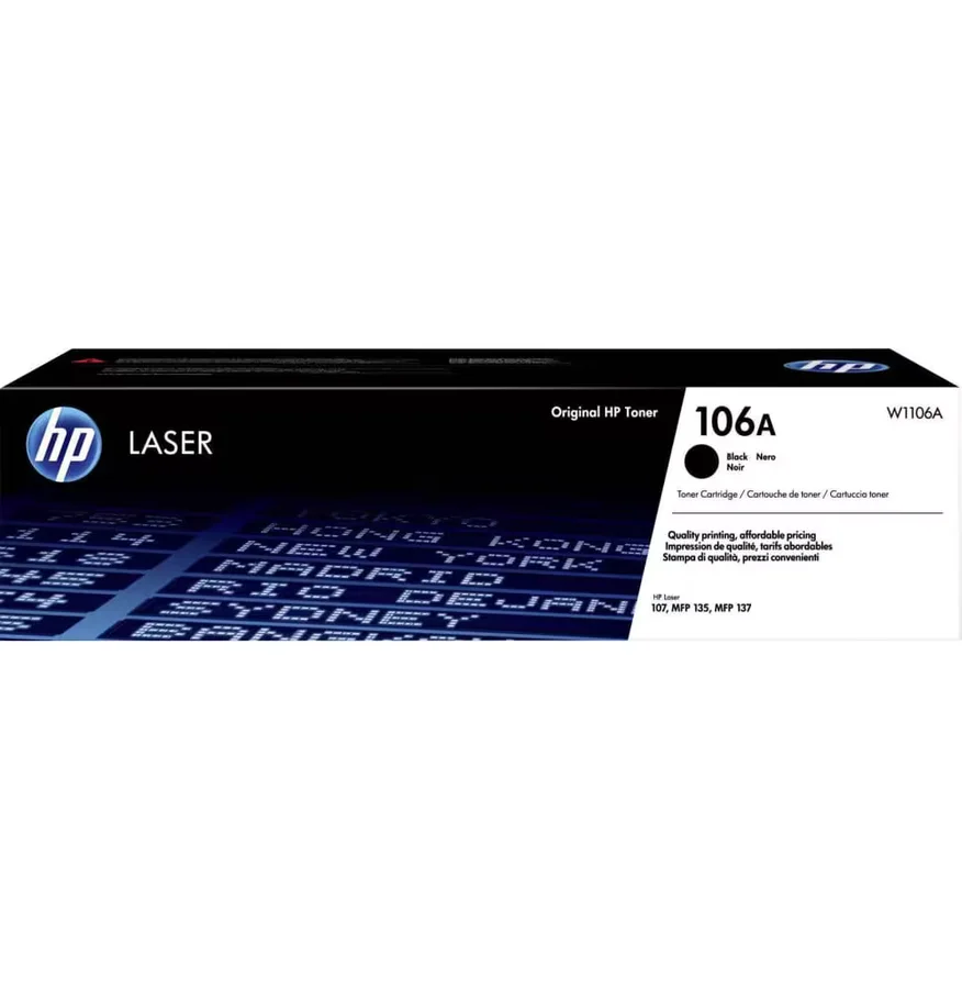 HP 106A Original Noir Laser Cartouche de Toner [W1106A]